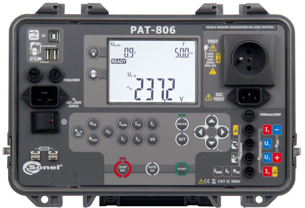 Đồng hồ đo an toàn thiết bị điện Sonel PAT-806